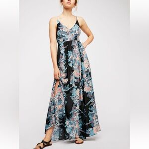 NWOT Free People Through the Vine Floral Maxi Dress